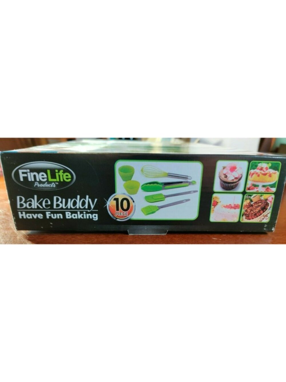 Finelife - Bake Buddy 10 Piece Silicone Baking Set, Cupcake Liners, Whisk, Tongs - Picture 5 of 8
